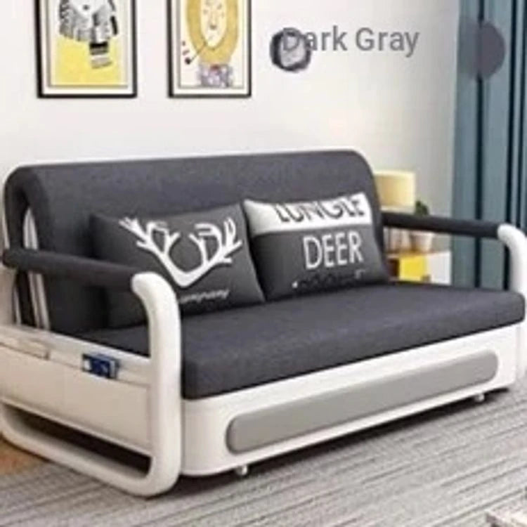 Modern Cotton-Linen Sofa with Solid Wood Frame and PU Leather Accents - Stylish & Functional Living Room Furniture fdh-4760