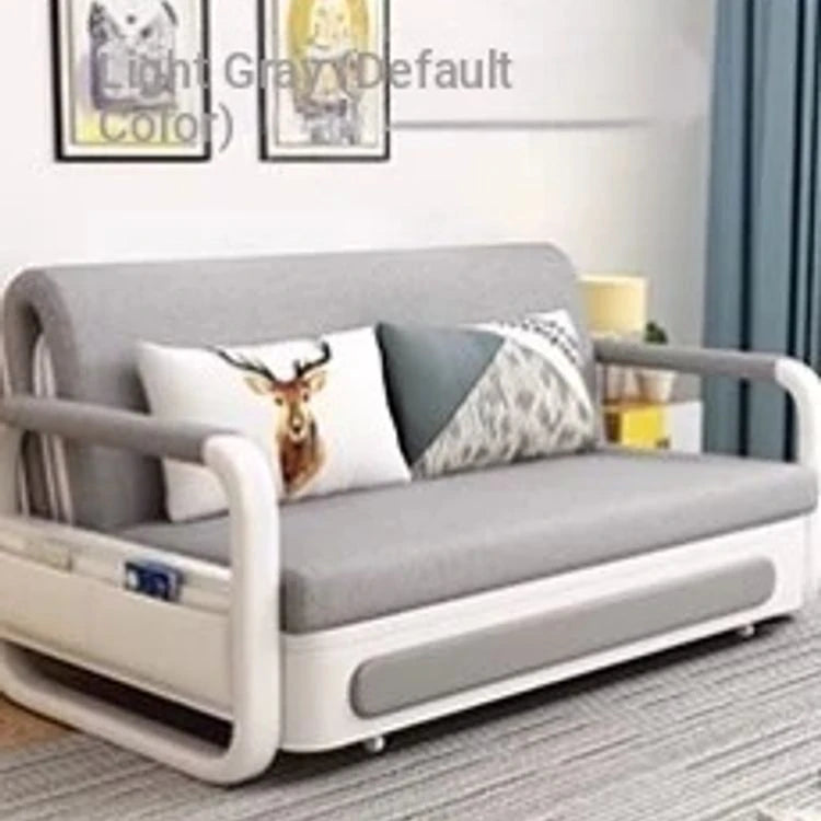 Modern Cotton-Linen Sofa with Solid Wood Frame and PU Leather Accents - Stylish & Functional Living Room Furniture fdh-4760