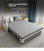 Modern Cotton-Linen Sofa with Solid Wood Frame and PU Leather Accents - Stylish & Functional Living Room Furniture fdh-4760