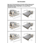 Modern Cotton-Linen Sofa with Solid Wood Frame and PU Leather Accents - Stylish & Functional Living Room Furniture fdh-4760