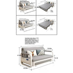 Modern Cotton-Linen Sofa with Solid Wood Frame and PU Leather Accents - Stylish & Functional Living Room Furniture fdh-4760
