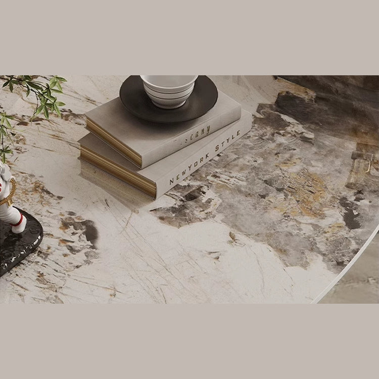 Sintered Stone Stainless Steel Tea Table – Modern Elegance for Your Living Space fdl-2598