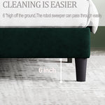 Queen Bed Frame with Headboard,Sturdy Platform Bed with Wooden Slats Support,No Box Spring,Mattress Foundation,Easy AssemblyGreen W1793140484-djyc