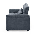 Loveseats Sofa Bed with Pull-out Bed,Adjsutable Back,Blue+ Grey W487109971-djyc