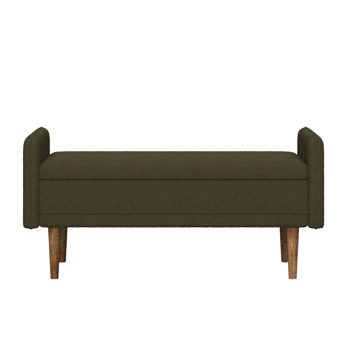 Teddy velvetstorage stool, ,with storage space, suitable for apartments, living rooms and bedrooms-GREEN(45.98"*16.75"*21.75") W487P205944-djyc