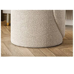 Elegant Solid Wood Accent Stool with Soft Fabric Upholstery fel-1977