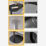 Modern Black Sintered Stone Tea Table - Stylish and Durable Design for Any Space fel-1982