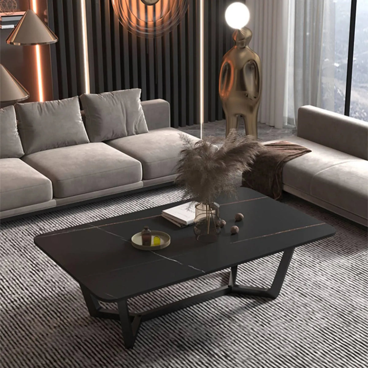 Stylish Sintered Stone Tea Table for Modern Living Rooms fel-1992