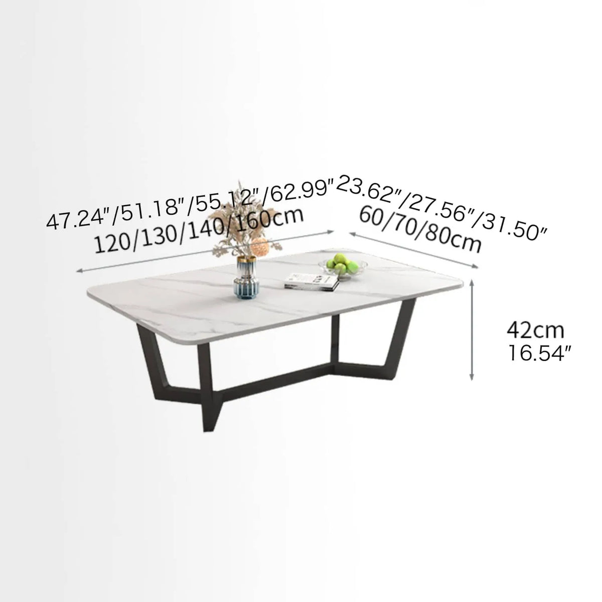 Stylish Sintered Stone Tea Table for Modern Living Rooms fel-1992