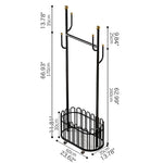 Elegant Metal Coat Hanger with Storage Basket and Wheels for Modern Living Spaces fel-2007