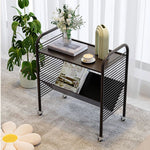 Modern White Rolling Storage Rack with Shelves - Perfect for Home and Office Organization fel-2013