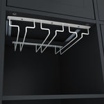 Kitchen Island with Power Outlet,Kitchen Storage Island with Drop Leaf and Rubber Wood,Open Storage and Wine Rack,5 Wheels,with Adjustable Storage for Home, Kitchen, and Dining Room, Black WF305556AAB-djyc