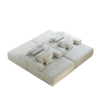 55-inch Chenille Sponge Sofa Lounge Chair,No Assembly Required,Fluffy Modern Sleeper Chair for Indoor Living Room Bedroom W834P221020-djyc