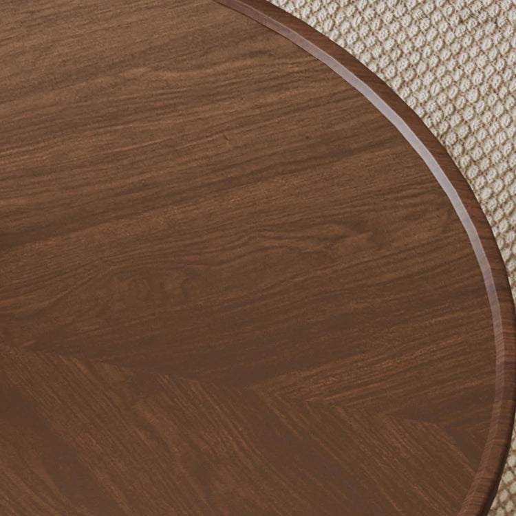 Stylish Solid Wood Tea Table with Modern Sculptural Base - Perfect for Living Rooms fhj-4492