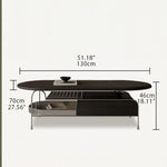 Modern Oval Tea Table with Density Board and Stainless Steel Legs - Sleek and Stylish Design fhj-4497