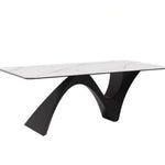 Elegant Ceramic Sintered Stone Multi-layer Dining Table - Modern Design for Stylish Homes fhmj-5027