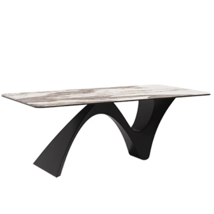 Elegant Ceramic Sintered Stone Multi-layer Dining Table - Modern Design for Stylish Homes fhmj-5027