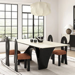 Elegant Ceramic Sintered Stone Multi-layer Dining Table - Modern Design for Stylish Homes fhmj-5027