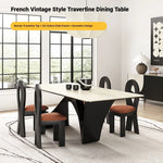Elegant Ceramic Sintered Stone Multi-layer Dining Table - Modern Design for Stylish Homes fhmj-5027