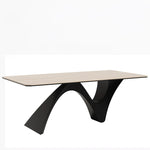Elegant Ceramic Sintered Stone Multi-layer Dining Table - Modern Design for Stylish Homes fhmj-5027