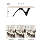 Elegant Ceramic Sintered Stone Multi-layer Dining Table - Modern Design for Stylish Homes fhmj-5027