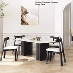 Stylish Ash Wood Chair with Synthetic Leather Seat – Perfect for Modern Dining Rooms and Home Decor fhmj-5030-ch