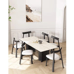Stylish Ash Wood Chair with Synthetic Leather Seat – Perfect for Modern Dining Rooms and Home Decor fhmj-5030-ch
