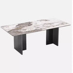 Elegant Ceramic Sintered Stone Dining Table with Multi-Layer Board and Acrylic Finish - Modern Design for Stylish Interiors fhmj-5031