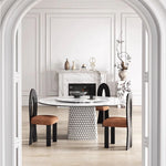 Stylish Multi-Layer Board Stainless Aluminum Alloy Round Dining Table – Modern Elegance for Your Home fhmj-5033