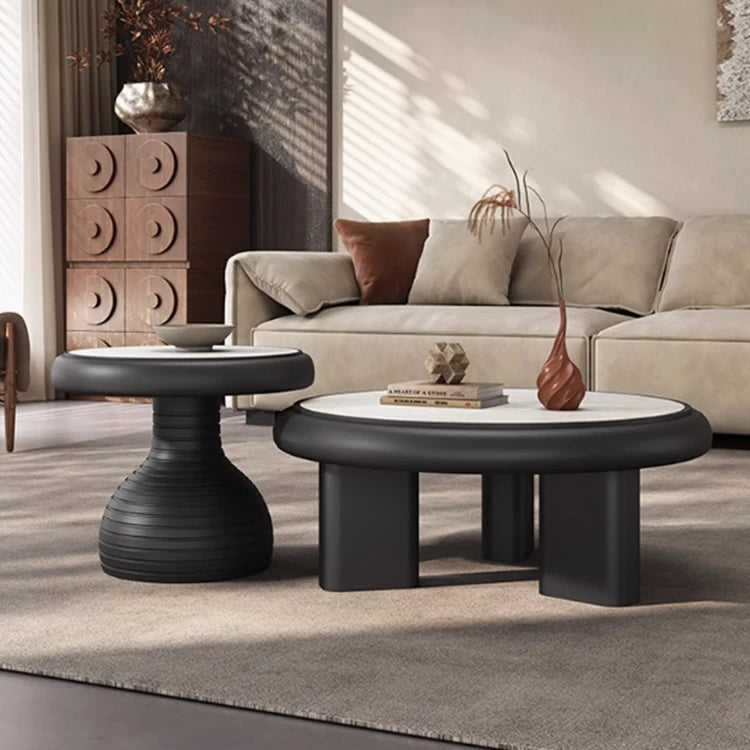 Modern Ceramic Sintered Stone Tea Table Set for Stylish Living Rooms - Elegant Design & Functional Use fhmj-5042