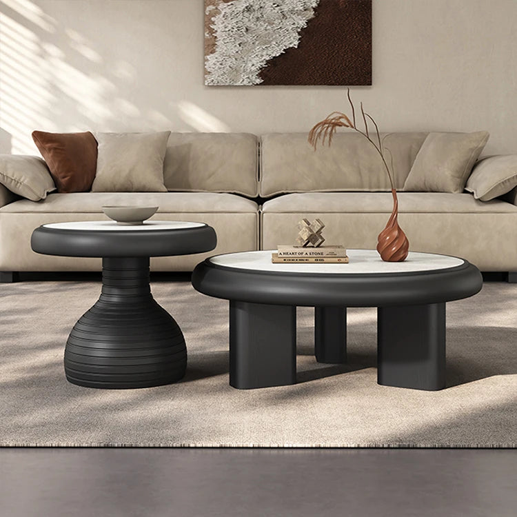Modern Ceramic Sintered Stone Tea Table Set for Stylish Living Rooms - Elegant Design & Functional Use fhmj-5042