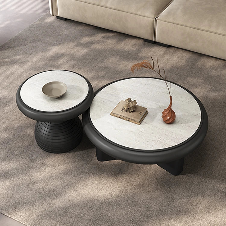 Modern Ceramic Sintered Stone Tea Table Set for Stylish Living Rooms - Elegant Design & Functional Use fhmj-5042