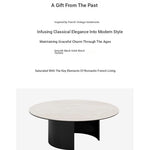 Modern Round Ceramic Sintered Stone Coffee Table - Elegant Multi-layer Design for Living Room Decor fhmj-5043