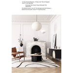 Modern Round Ceramic Sintered Stone Coffee Table - Elegant Multi-layer Design for Living Room Decor fhmj-5043