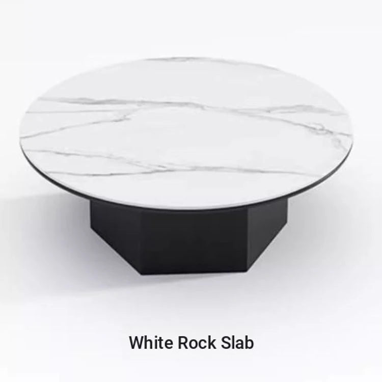 Modern Multi-Layer Board and Ceramic Sintered Stone Coffee Table – Stylish Round Tea Table for Chic Living Rooms fhmj-5045