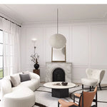 Modern Multi-Layer Board and Ceramic Sintered Stone Coffee Table – Stylish Round Tea Table for Chic Living Rooms fhmj-5045