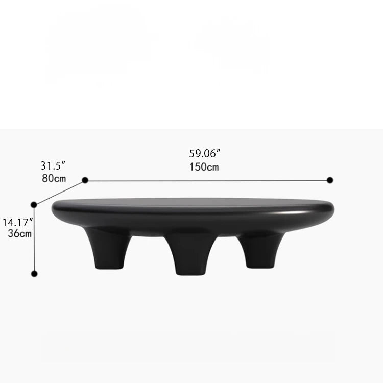 Chic GFRP Tea Table - Modern Oval Design for Stylish Living Rooms and Lounge Spaces fhmj-5046