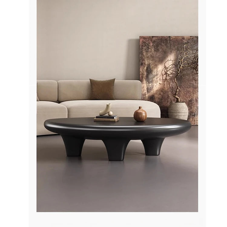 Chic GFRP Tea Table - Modern Oval Design for Stylish Living Rooms and Lounge Spaces fhmj-5046
