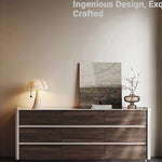 Stylish Sintered Stone & PU Leather Cabinet - Modern Storage Solution for Home Decor fhx-4572