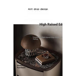 Elegant Bedside Cupboard with Sintered Stone Top and Synthetic Leather Finish - Modern Nightstand for Stylish Bedroom Decor fhx-4574