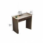 Sleek Makeup Table with Sintered Stone Top and Synthetic Leather Finish – Elegant Vanity Desk for Modern Spaces fhx-4575