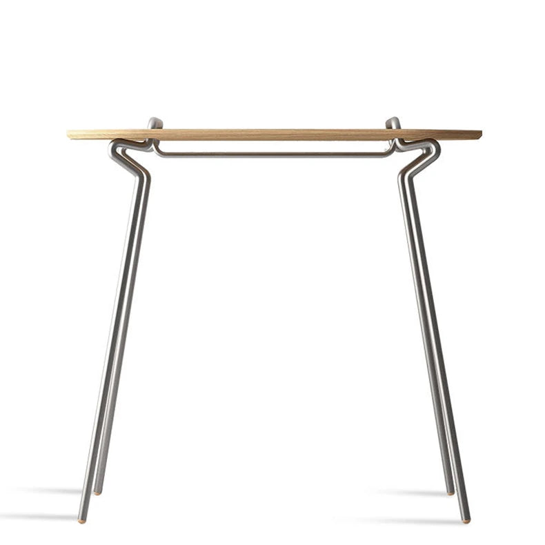 Modern Ash Wood & Stainless Steel Coat Hanger - Stylish Minimalist Design fif-4505