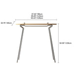 Modern Ash Wood & Stainless Steel Coat Hanger - Stylish Minimalist Design fif-4505