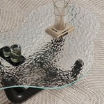 Elegant Ash Wood Tea Table with Tempered Glass Top - Modern Centerpiece for Your Living Room fif-4516