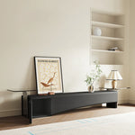Elegant Ash Wood TV Cabinet with Stainless Steel and Glass Accents - Modern Entertainment Center fif-4520