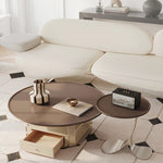 Modern Tea Table with Acrylic Base and Solid Wood Top - Stylish Coffee Table for Living Room fif-4521