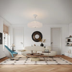 Modern Tea Table with Acrylic Base and Solid Wood Top - Stylish Coffee Table for Living Room fif-4521