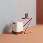 Elegant Triangle Tea Table with PU Leather Surface - Multi-layer Board Design fif-4528