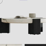 Elegant Round Marble Coffee Table with Tempered Glass Top – Stylish Modern Home Furniture fjd-4680
