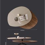 Modern Synthetic Leather Coffee Table with Stylish Dual-Tier Design and Metal Base - Perfect for Living Room Décor fjd-4684
